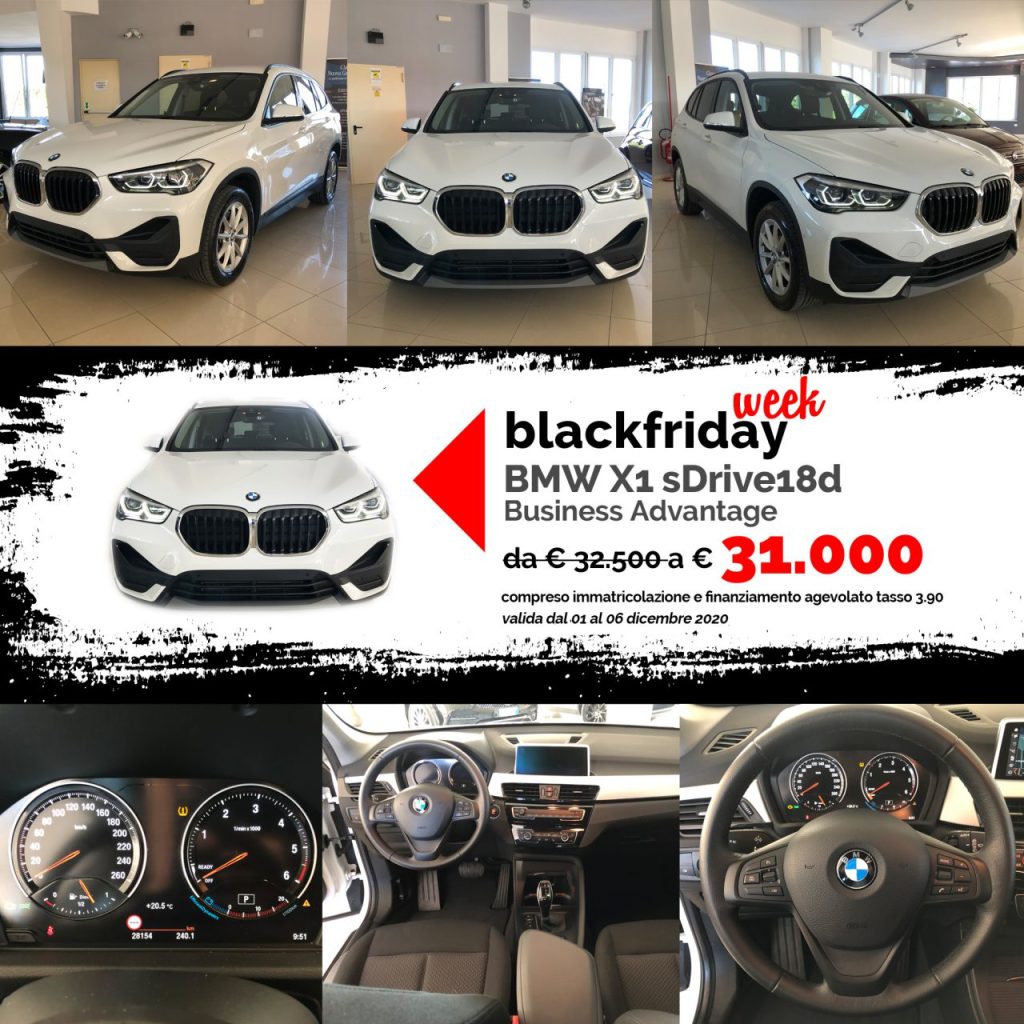 Il Black Friday Week sconta la tua BMW X1 sDrive18d Business Advantage